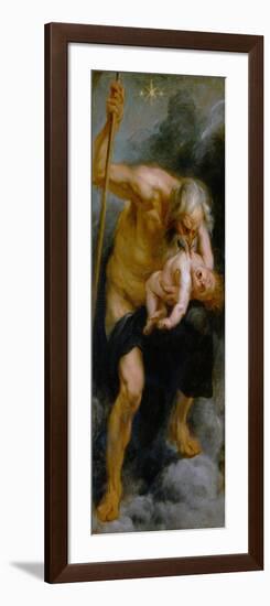 God Saturn Devouring His Son, Painted for the Torre De La Parada-Peter Paul Rubens-Framed Giclee Print