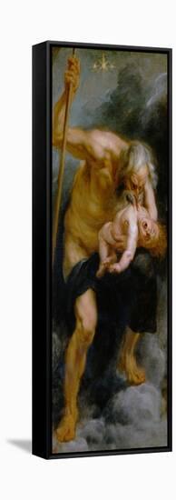 God Saturn Devouring His Son, Painted for the Torre De La Parada-Peter Paul Rubens-Framed Stretched Canvas