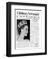 God Save Our Gracious Queen, Front Page of 'The Children's Newspaper', 1953-English School-Framed Premium Giclee Print