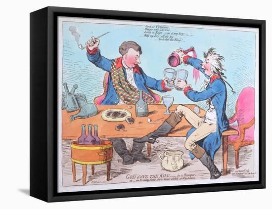 God Save the King- in a Bumper, or an Evening Scene Three Times a Week at Wimbleton-James Gillray-Framed Stretched Canvas