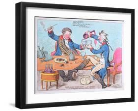 God Save the King- in a Bumper, or an Evening Scene Three Times a Week at Wimbleton-James Gillray-Framed Giclee Print