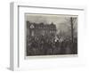 God Save the Queen! Scene Outside Buckingham Palace on the Night of Friday-Henry Charles Seppings Wright-Framed Giclee Print