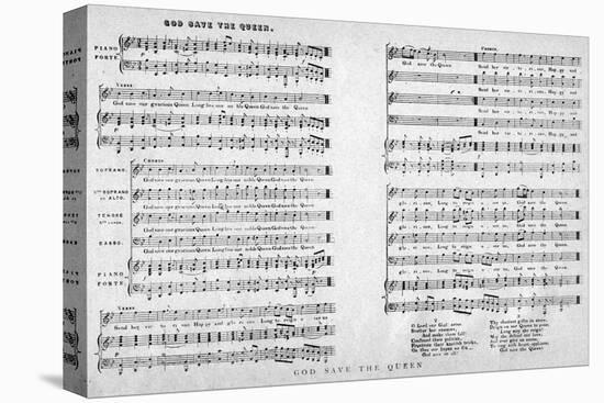 God Save the Queen, Sheet Music, 1900-null-Stretched Canvas