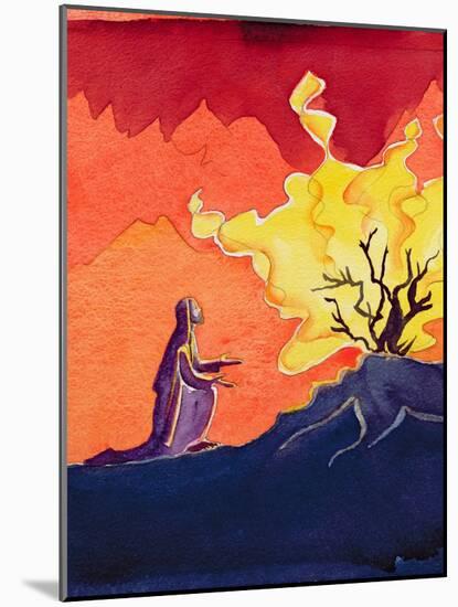 God Speaks to Moses from the Burning Bush, 2004-Elizabeth Wang-Mounted Giclee Print