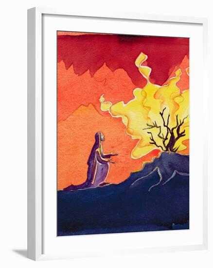 God Speaks to Moses from the Burning Bush, 2004-Elizabeth Wang-Framed Giclee Print