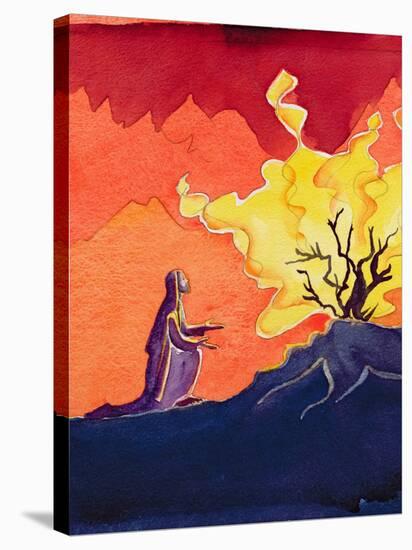 God Speaks to Moses from the Burning Bush, 2004-Elizabeth Wang-Stretched Canvas