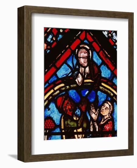 God Speaks to Noah and His Wife from Above a Rainbow-null-Framed Giclee Print