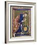 God, the Divine Architect Illumination from Bible moralisée, Codex Vindobonensis 2554-French School-Framed Giclee Print