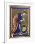 God, the Divine Architect Illumination from Bible moralisée, Codex Vindobonensis 2554-French School-Framed Giclee Print