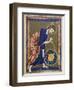 God, the Divine Architect Illumination from Bible moralisée, Codex Vindobonensis 2554-French School-Framed Giclee Print