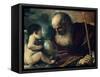 God the Father and Angel, 1620-Guercino-Framed Stretched Canvas