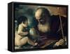 God the Father and Angel, 1620-Guercino-Framed Stretched Canvas