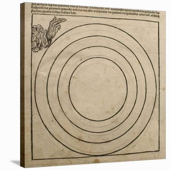 God the Father Creating the Earth, Illustration from the 'Liber Chronicarum' by Hartmann Schedel-Michael Wolgemuth-Stretched Canvas