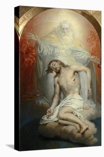 God the Father Lamenting over the Dead Christ-Vladimir Lukich Borovikovsky-Stretched Canvas