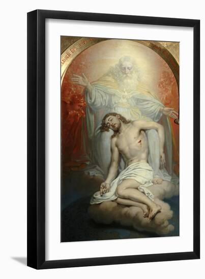 God the Father Lamenting over the Dead Christ-Vladimir Lukich Borovikovsky-Framed Giclee Print