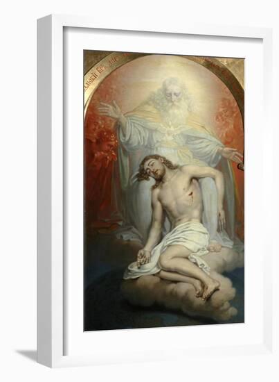 God the Father Lamenting over the Dead Christ-Vladimir Lukich Borovikovsky-Framed Giclee Print