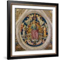 God the Father with Angels (From the Stanza Dell'Incendio Di Borg)-Perugino-Framed Giclee Print