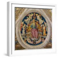 God the Father with Angels (From the Stanza Dell'Incendio Di Borg)-Perugino-Framed Giclee Print