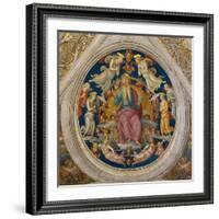 God the Father with Angels (From the Stanza Dell'Incendio Di Borg)-Perugino-Framed Giclee Print