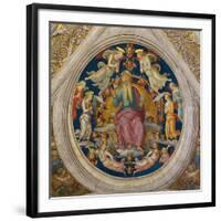 God the Father with Angels (From the Stanza Dell'Incendio Di Borg)-Perugino-Framed Giclee Print