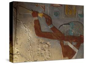 God Thoth Purifying Hetsheput at the Karnak Temple, Egypt-Claudia Adams-Stretched Canvas