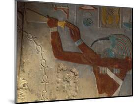 God Thoth Purifying Hetsheput at the Karnak Temple, Egypt-Claudia Adams-Mounted Photographic Print