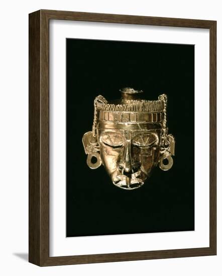 God Xipe Totec, Gold Mask, called Nuestro Senor el Desollado-null-Framed Photographic Print