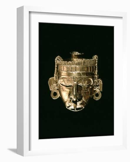 God Xipe Totec, Gold Mask, called Nuestro Senor el Desollado-null-Framed Photographic Print