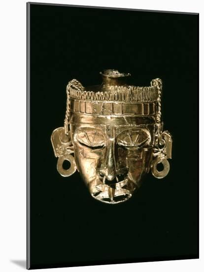 God Xipe Totec, Gold Mask, called Nuestro Senor el Desollado-null-Mounted Photographic Print