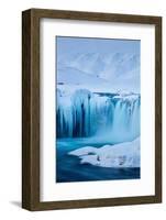 Godafoss in winter, Bardardalur district, North-Central Iceland-David Noton-Framed Photographic Print