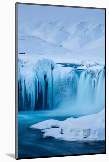 Godafoss in winter, Bardardalur district, North-Central Iceland-David Noton-Mounted Photographic Print