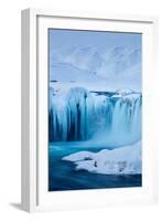 Godafoss in winter, Bardardalur district, North-Central Iceland-David Noton-Framed Photographic Print