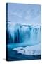 Godafoss in winter, Bardardalur district, North-Central Iceland-David Noton-Stretched Canvas