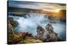 Godafoss, Myvatn, Iceland. the Waterfall of the Gods at Sunset-Francesco Riccardo Iacomino-Stretched Canvas