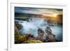 Godafoss, Myvatn, Iceland. the Waterfall of the Gods at Sunset-Francesco Riccardo Iacomino-Framed Photographic Print