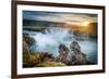 Godafoss, Myvatn, Iceland. the Waterfall of the Gods at Sunset-Francesco Riccardo Iacomino-Framed Photographic Print