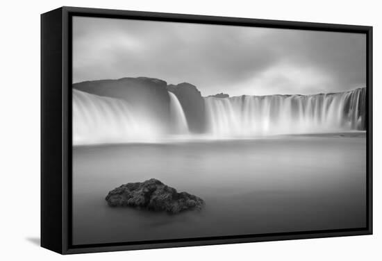 Godafoss Panorama 1-Moises Levy-Framed Stretched Canvas