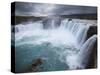 Godafoss Waterfall (Fall of the Gods), Between Akureyri and Myvatn, (Nordurland), Iceland-Patrick Dieudonne-Stretched Canvas