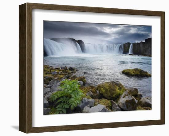 Godafoss Waterfall (Fall of the Gods), Between Akureyri and Myvatn, (Nordurland), Iceland-Patrick Dieudonne-Framed Photographic Print