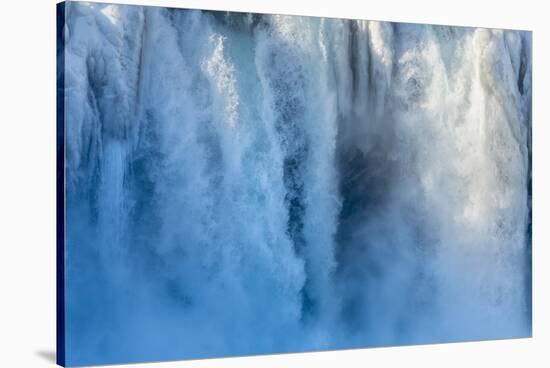 Godafoss waterfall of Iceland during winter.-Martin Zwick-Stretched Canvas