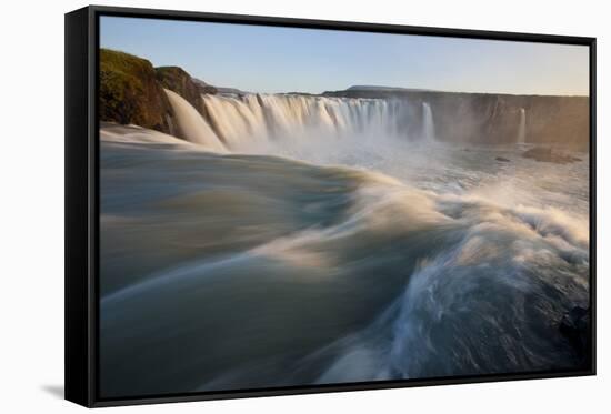 Godafoss Waterfall on the Skjalfandafljot River, Thingeyjarsyslur, Iceland, July 2009-Bergmann-Framed Stretched Canvas