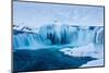 Godafoss waterfalls in winter, North-Central Iceland-David Noton-Mounted Photographic Print