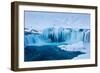 Godafoss waterfalls in winter, North-Central Iceland-David Noton-Framed Photographic Print