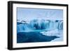 Godafoss waterfalls in winter, North-Central Iceland-David Noton-Framed Photographic Print