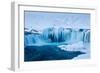 Godafoss waterfalls in winter, North-Central Iceland-David Noton-Framed Photographic Print