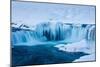 Godafoss waterfalls in winter, North-Central Iceland-David Noton-Mounted Photographic Print