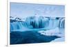 Godafoss waterfalls in winter, North-Central Iceland-David Noton-Framed Photographic Print