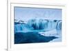 Godafoss waterfalls in winter, North-Central Iceland-David Noton-Framed Photographic Print