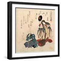 Godaime Iwayahanshiro No Fujimusume to Sandaime Bandomitsugoro No Zato-Yanagawa Shigenobu-Framed Giclee Print