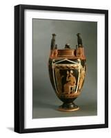 Goddess Aphrodite Looking into Mirror, Vase, Sicilian-Italian manufacture, 4th century BC Greek-null-Framed Photographic Print